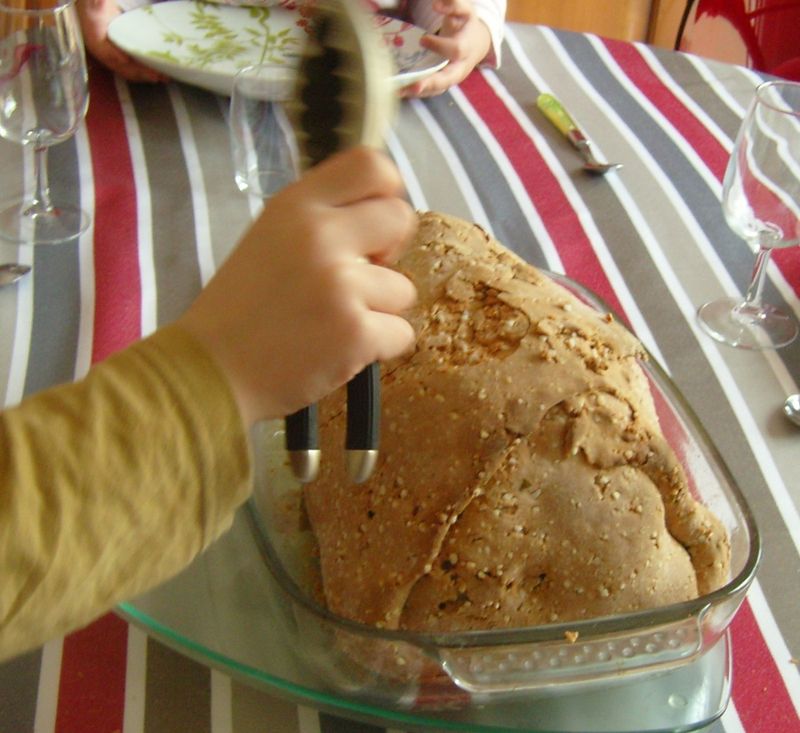 Poulet en croute de sel cassaget