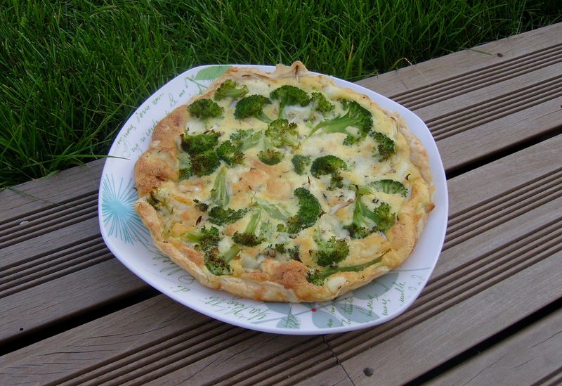 Tarte au brocoli et aux cinq fromages