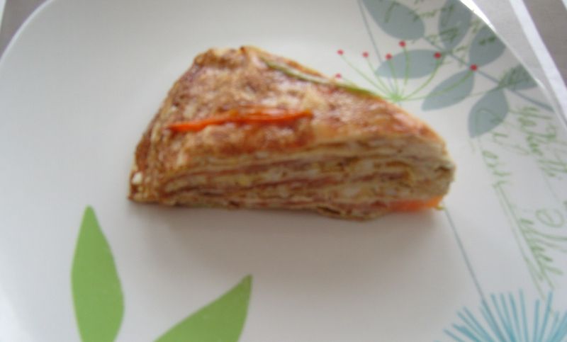 Charcuterie des Dames Gâteau de crêpes salées