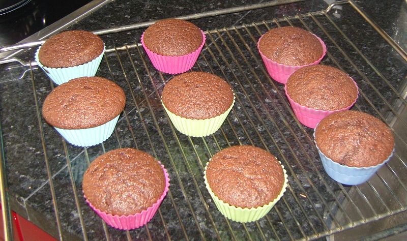 Muffins au Toblerone à la sortie du four