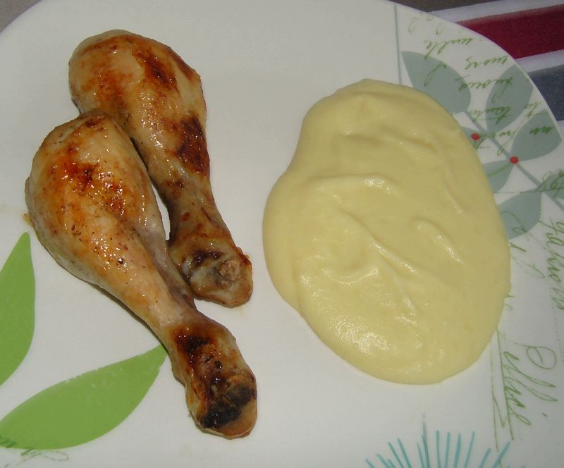 Poulet Grillé au four Purée au Pomerol façon Aligot