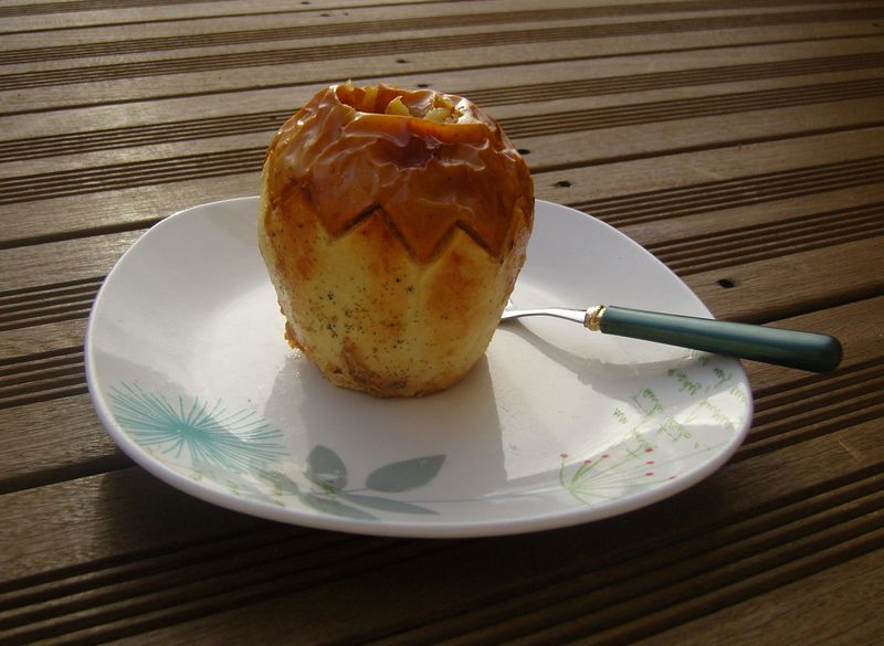 Pommes au four et son caramel laitier vanillé